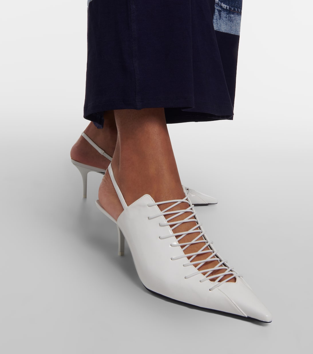 x Jean Paul Gaultier Corset leather pumps | Jimmy Choo