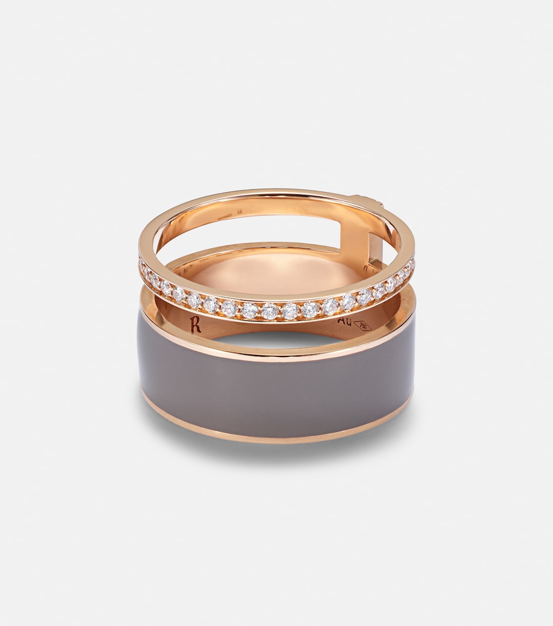 Anello REPOSSI Berbere in oro rosa 18kt con diamanti, stile giovane e chic