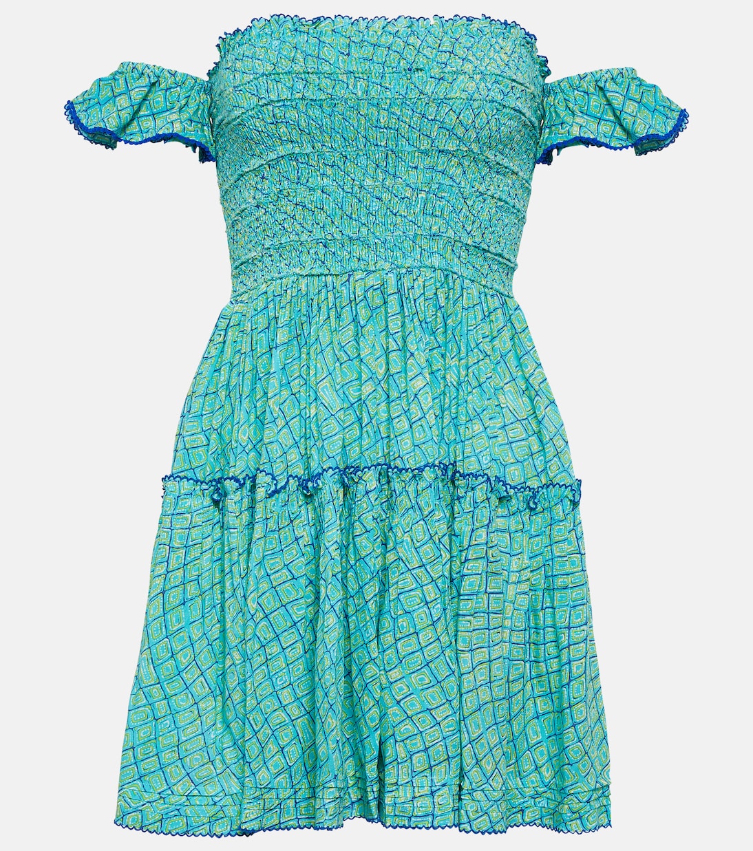 Aurora printed ruffled minidress | Poupette St Barth