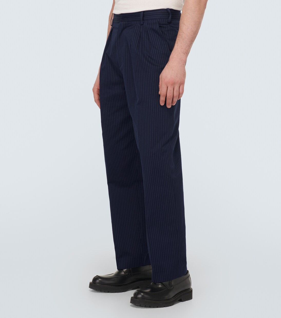 Pantaloni gessati in cotone e lino a righe | Kenzo