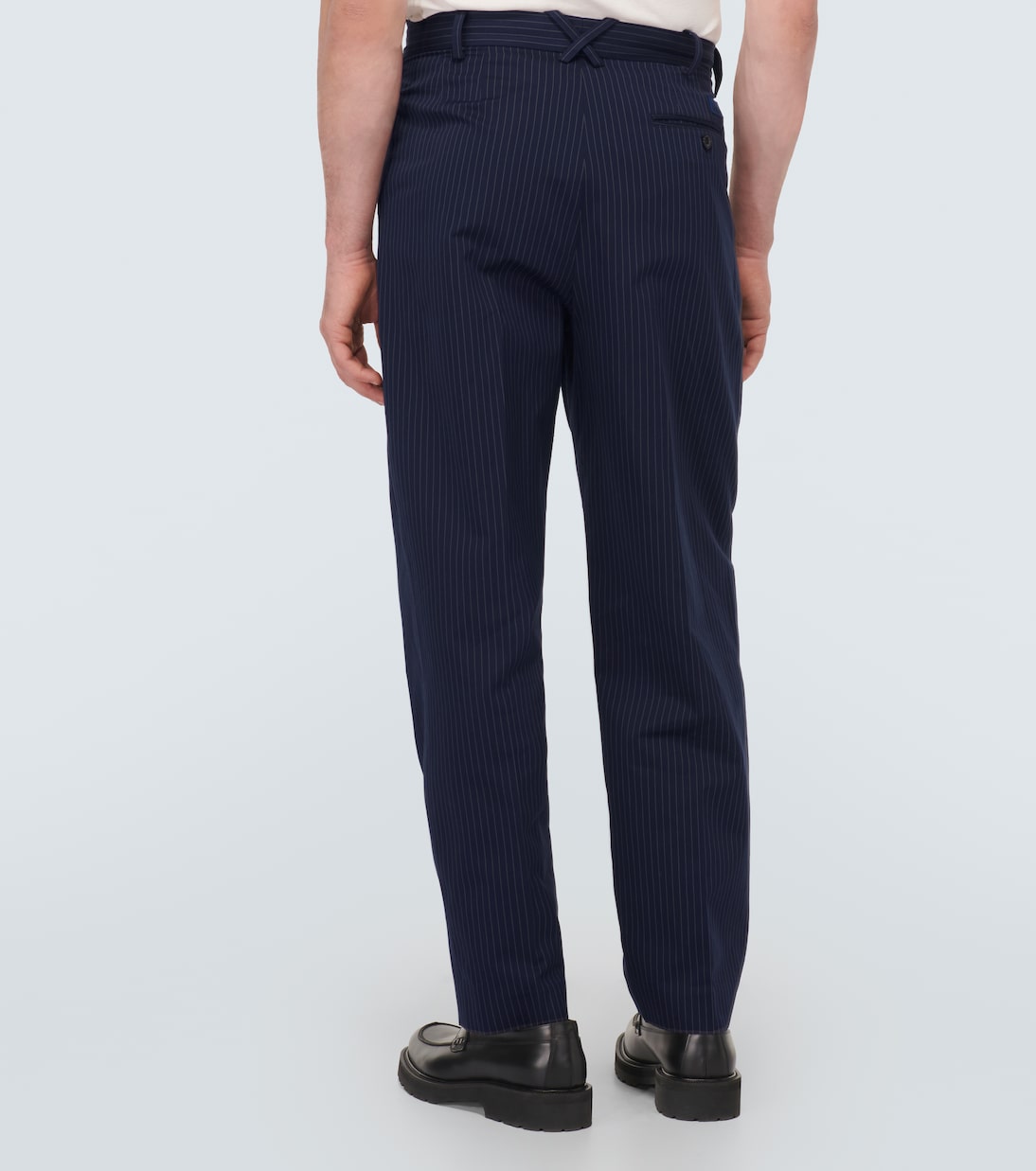 Pantaloni gessati in cotone e lino a righe | Kenzo