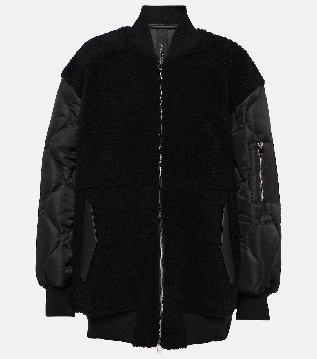 Bomber de borrego y piel | Blancha