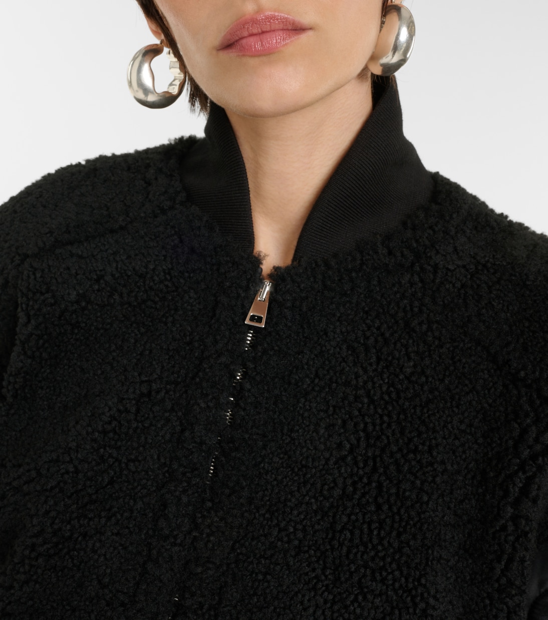 Bomber de borrego y piel | Blancha