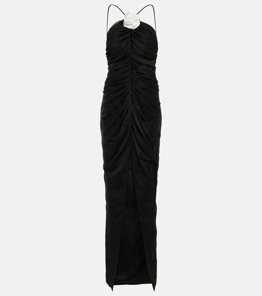 Abito lungo in chiffon con applicazioni | Rasario
