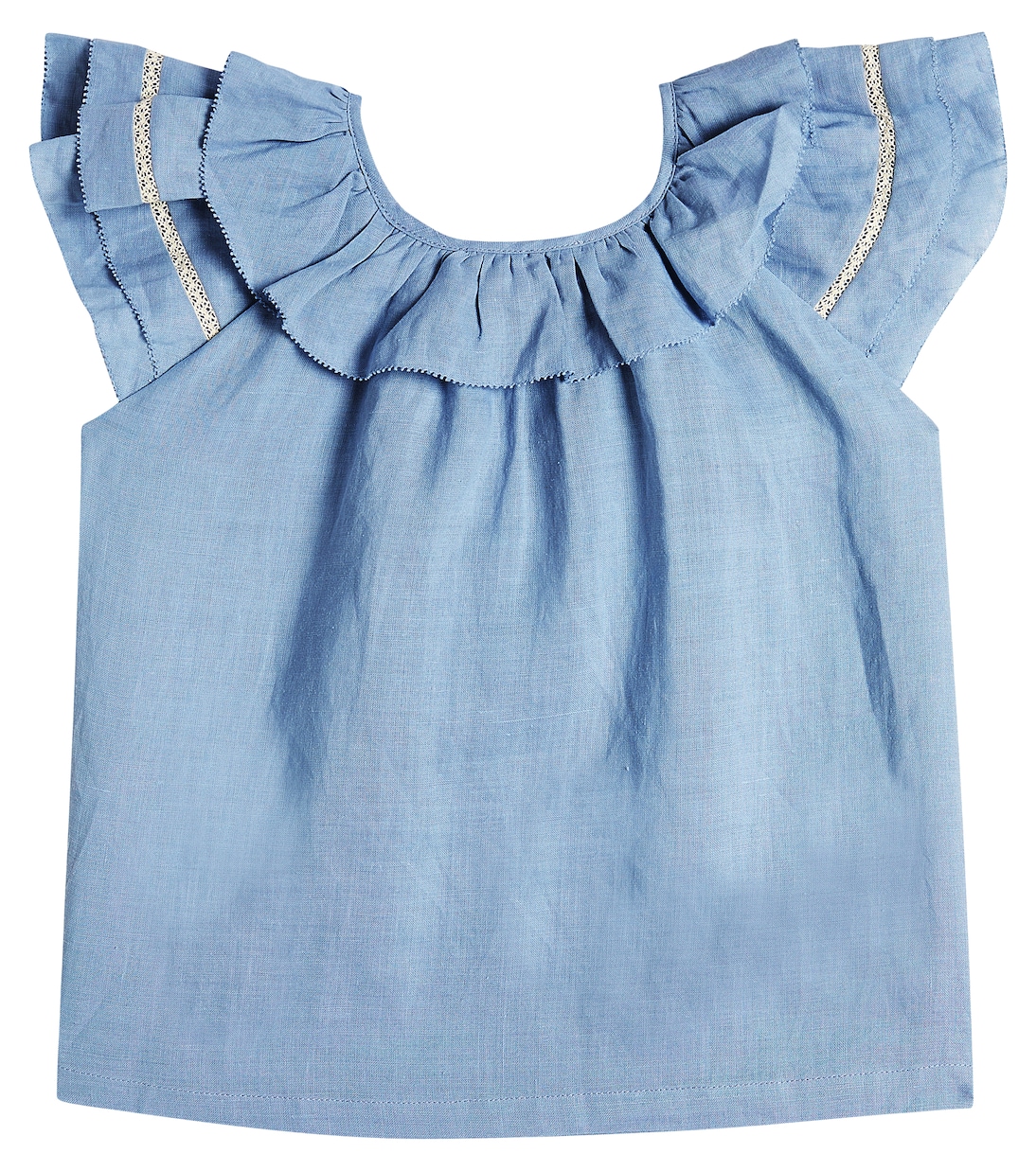 Carlotta ruffled ramie top | C'era Una Volta