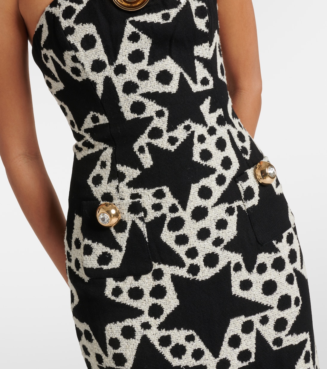 Verziertes Maxikleid aus Jacquard | Area