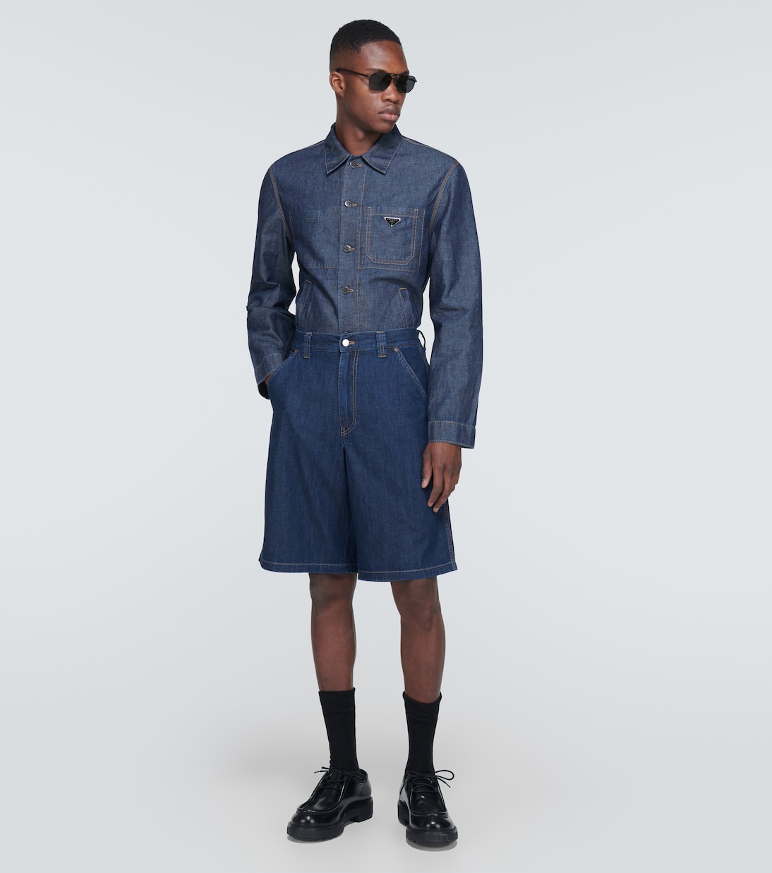 Camicia in cotone e lino | Prada