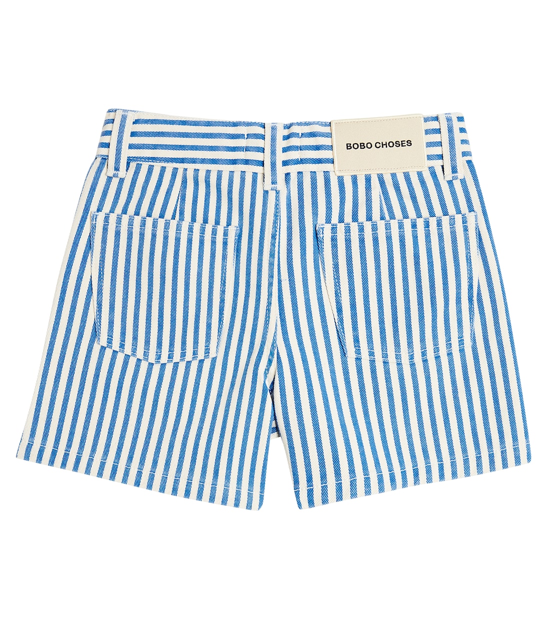 Shorts de algodón a rayas con logo | Bobo Choses