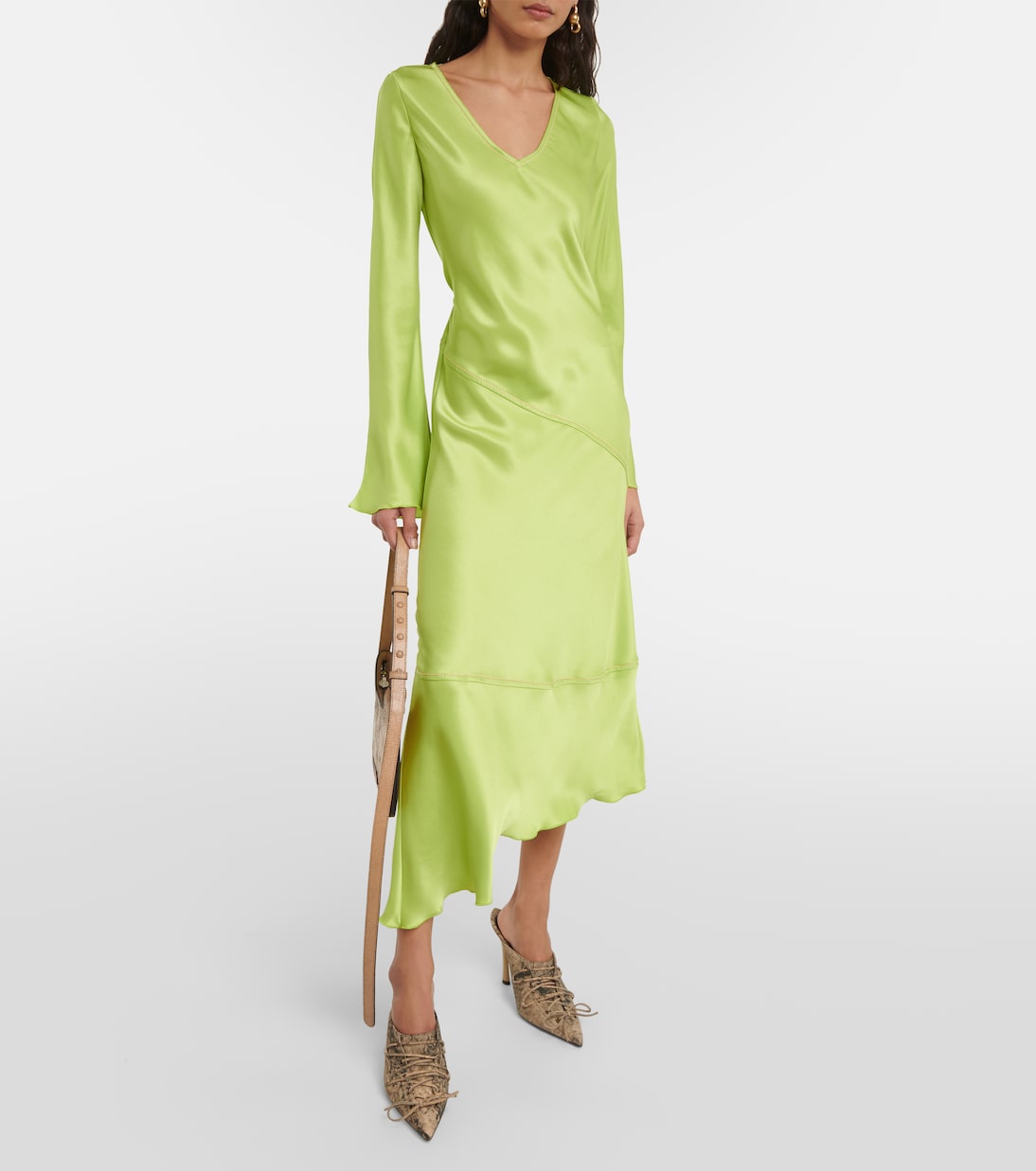 Robe midi Danessa en satin | Acne Studios