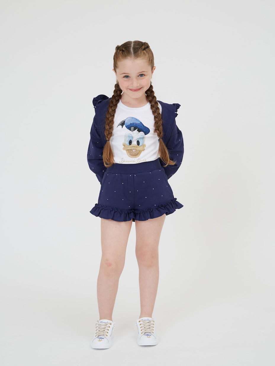 Shorts de forro polar de mezcla de algodón | Monnalisa