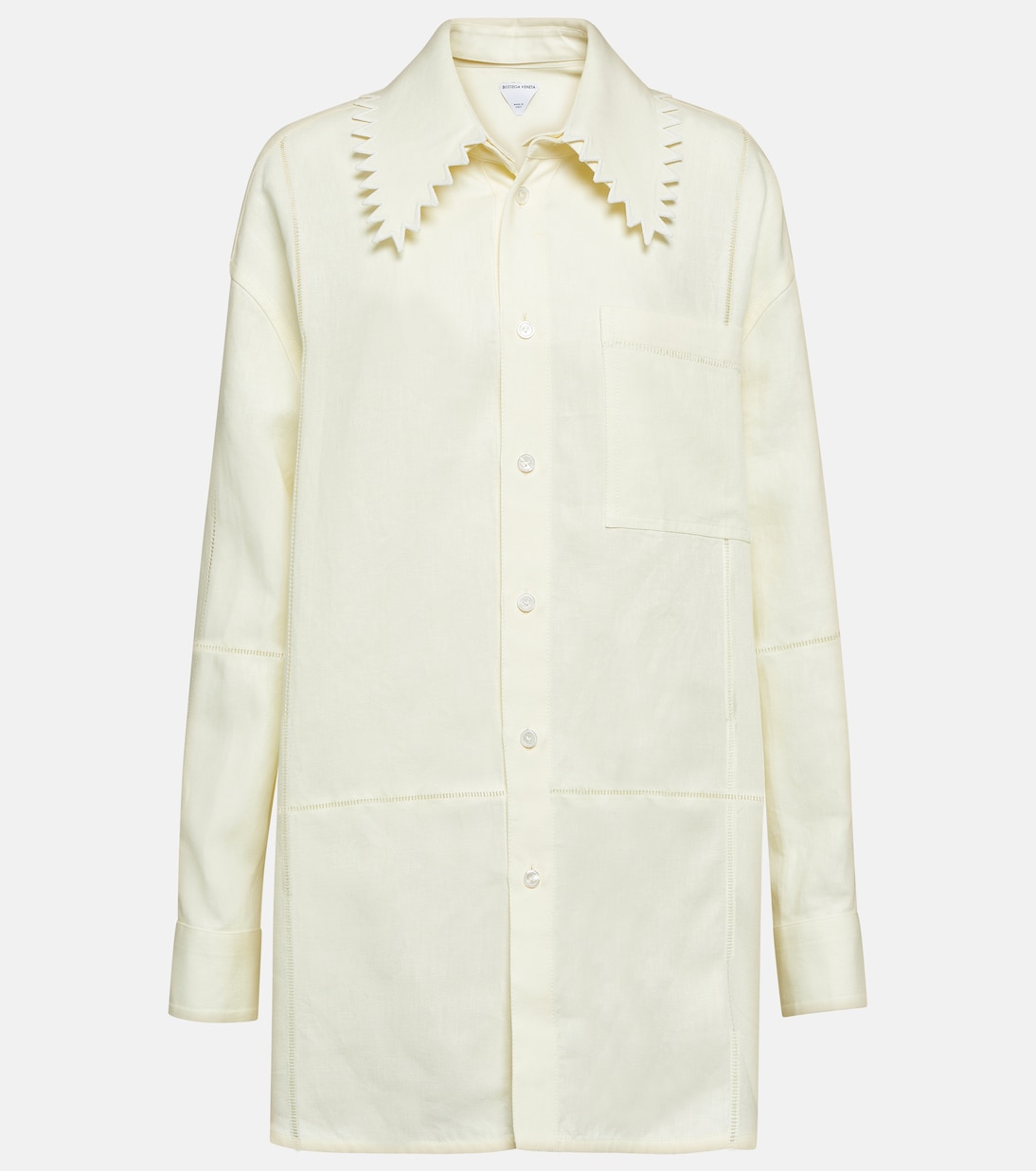 Camisa Holgada de Lino de Bottega Veneta para Jóvenes Estilosos