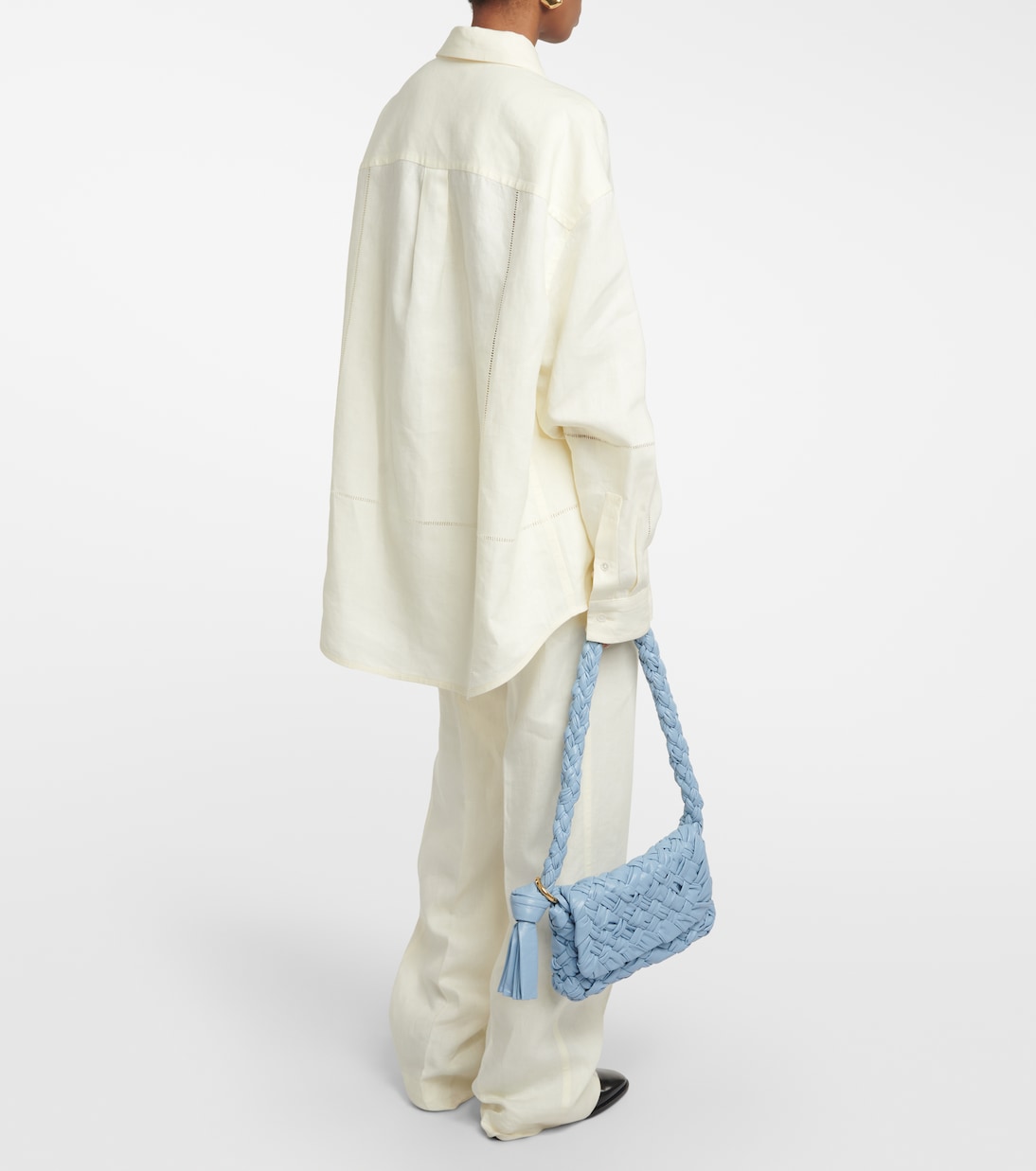 Camisa Holgada de Lino de Bottega Veneta para Jóvenes Estilosos