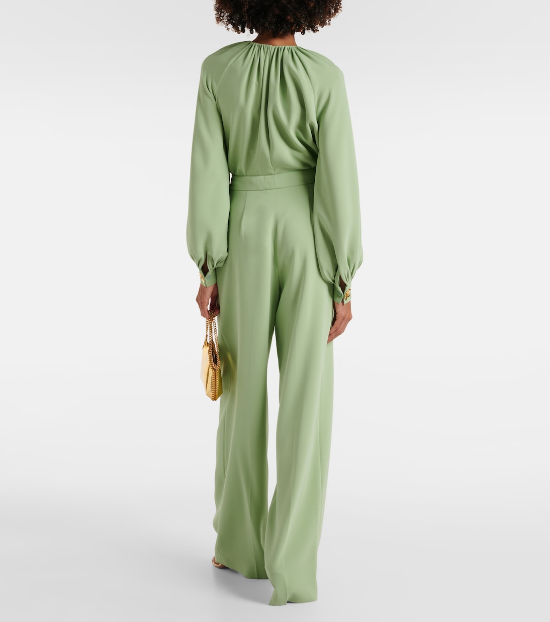 Pantalon ample en soie mélangée | Oscar de la Renta
