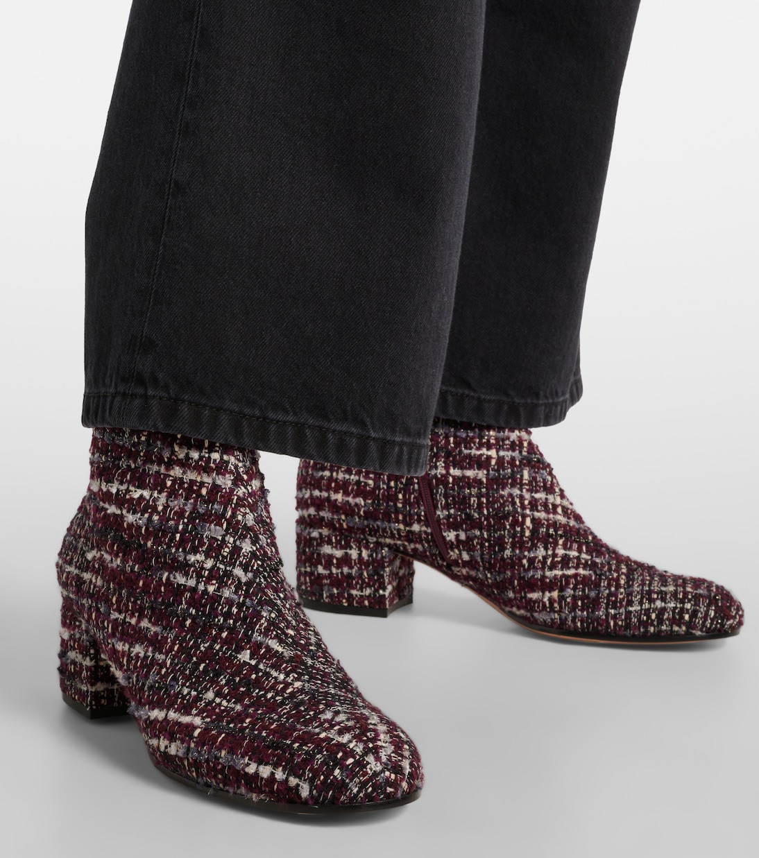 Ankle Boots 45 aus Bouclé | Gianvito Rossi