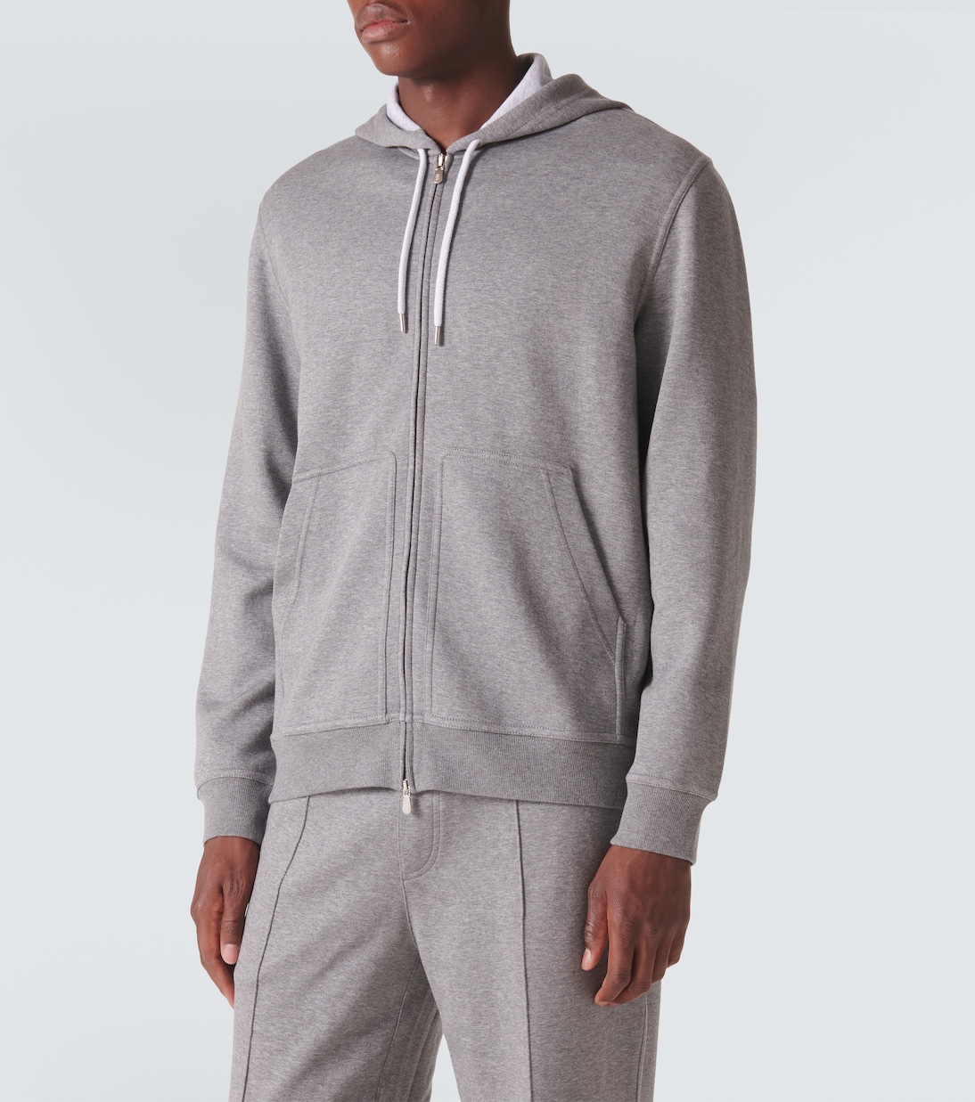 Felpa in misto cotone con cappuccio | Brunello Cucinelli