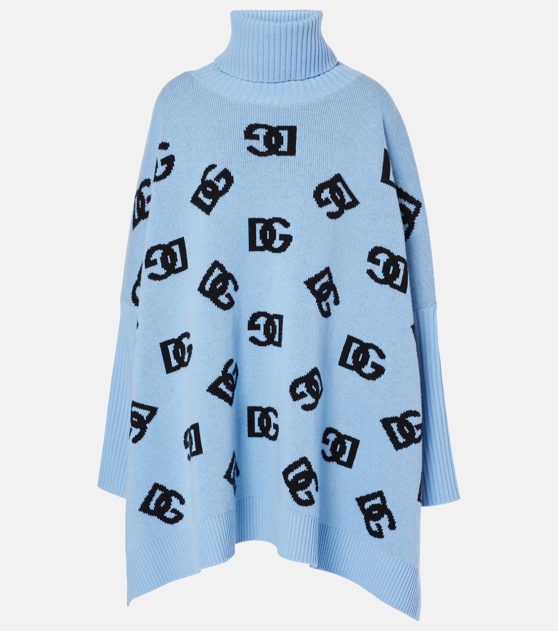 Oversize-Rollkragenpullover DG aus Wolle | Dolce&Gabbana