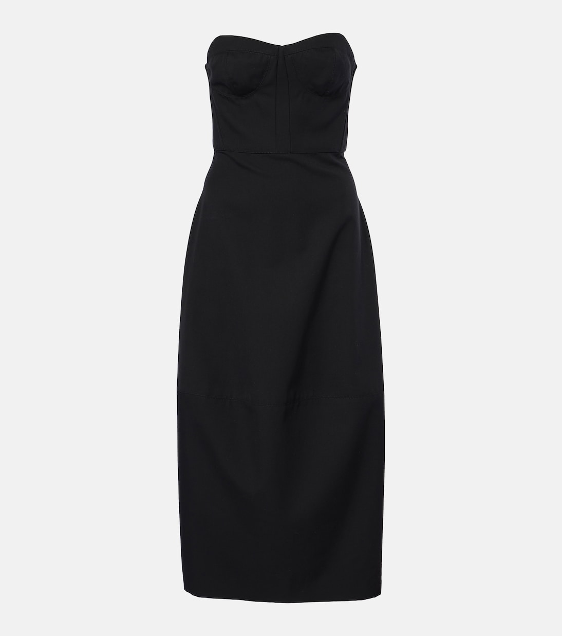 Midikleid Jett aus Baumwolle und Wolle | Fforme