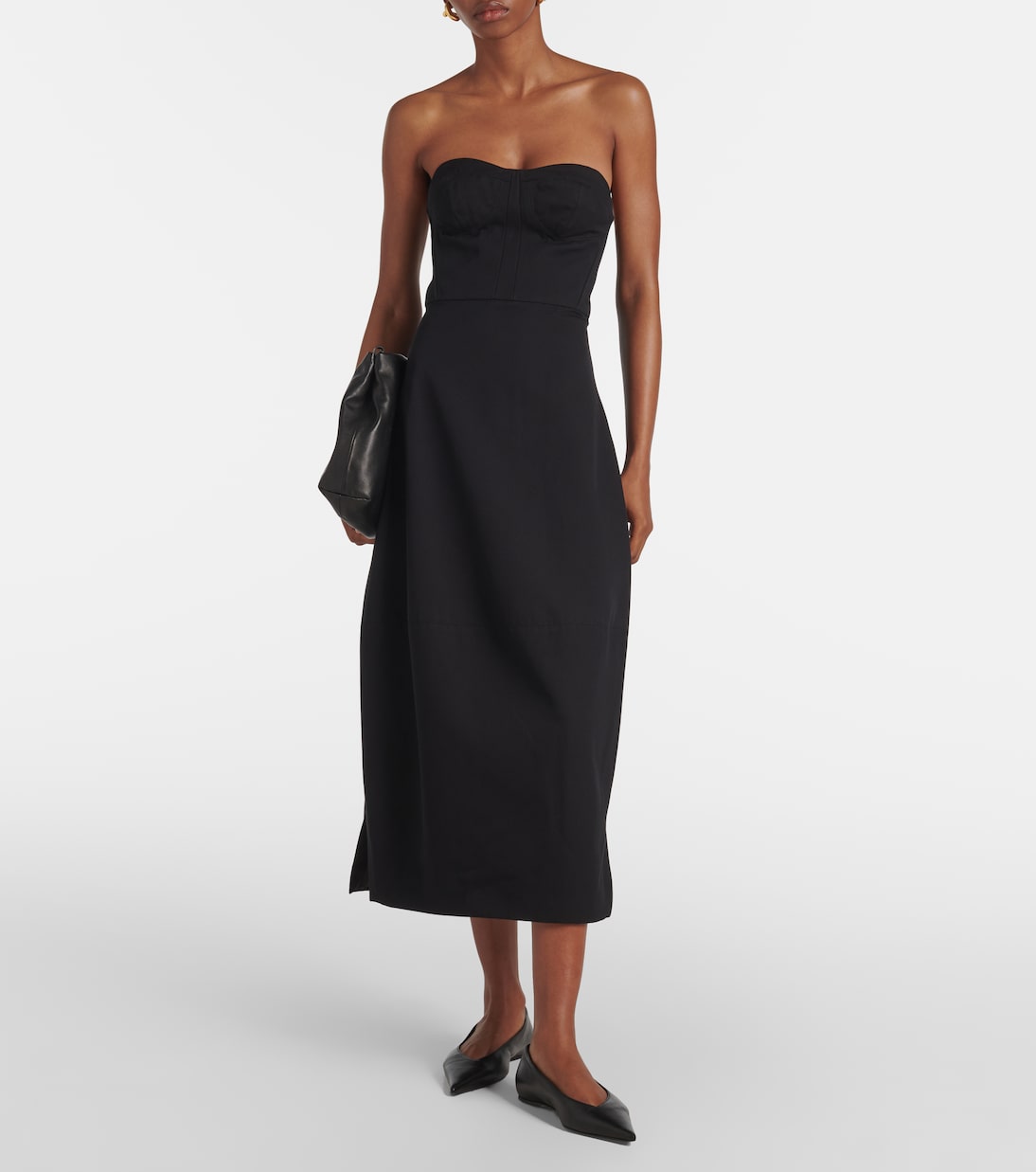 Midikleid Jett aus Baumwolle und Wolle | Fforme