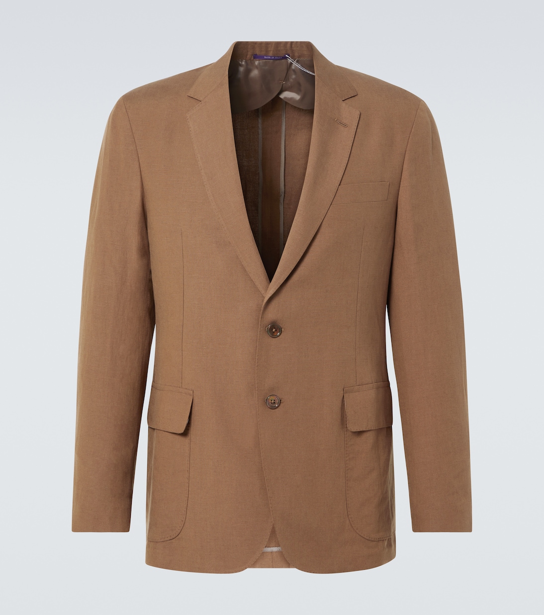 Single-breasted silk and linen blazer | Ralph Lauren Purple Label