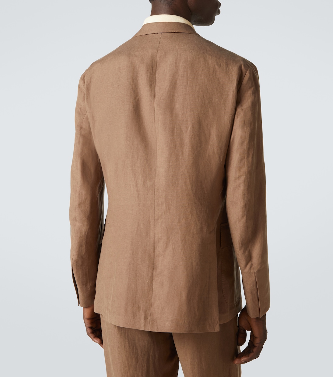 Single-breasted silk and linen blazer | Ralph Lauren Purple Label