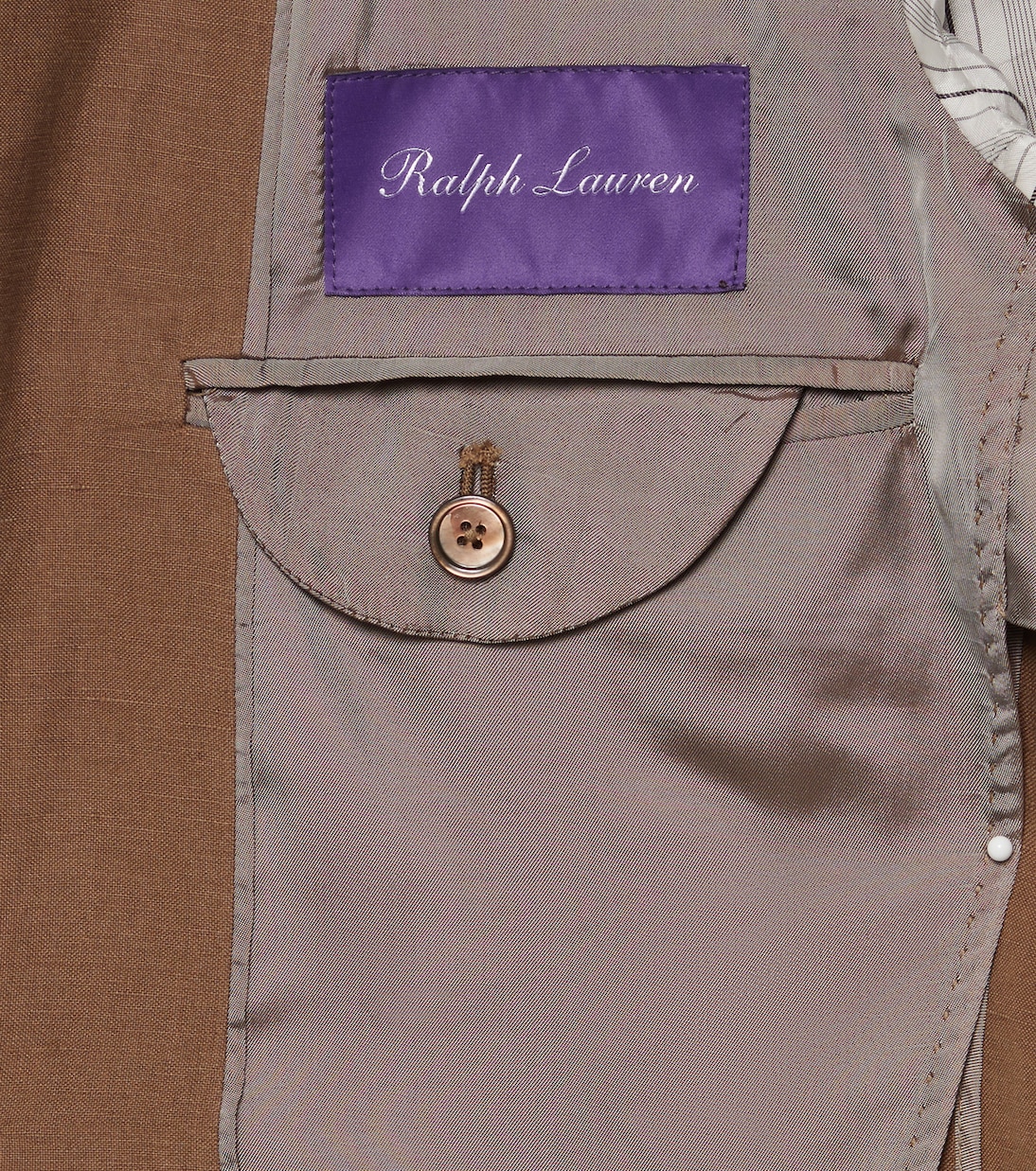 Single-breasted silk and linen blazer | Ralph Lauren Purple Label