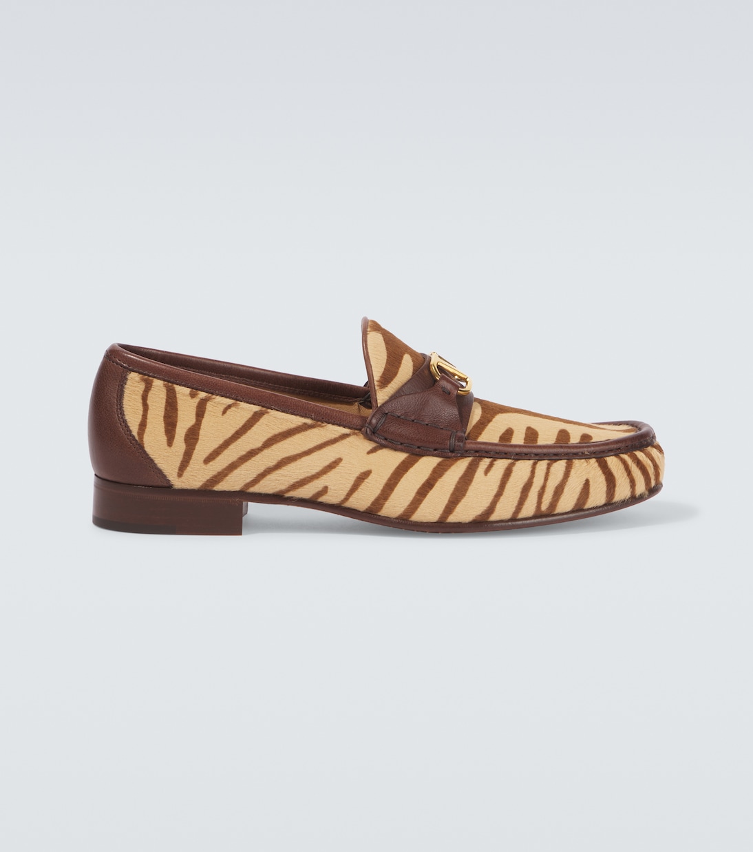 VLogo zebra-print calf hair loafers | Valentino Garavani