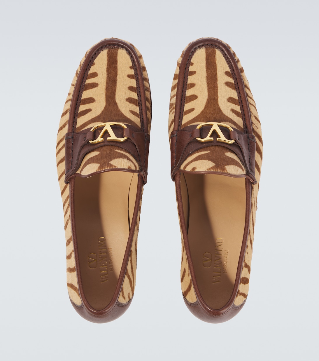 VLogo zebra-print calf hair loafers | Valentino Garavani