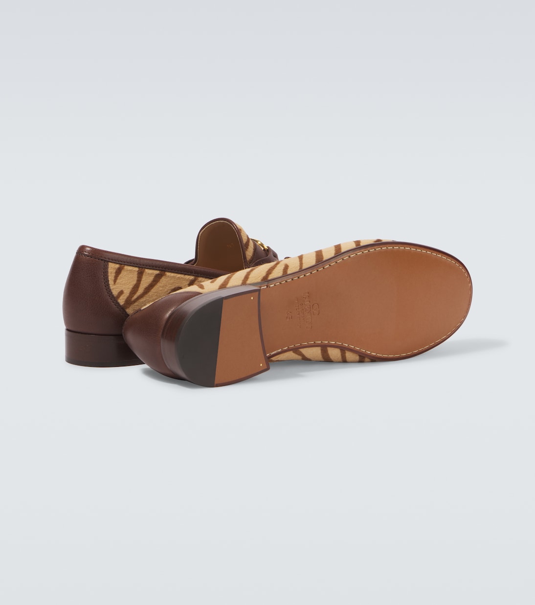 VLogo zebra-print calf hair loafers | Valentino Garavani