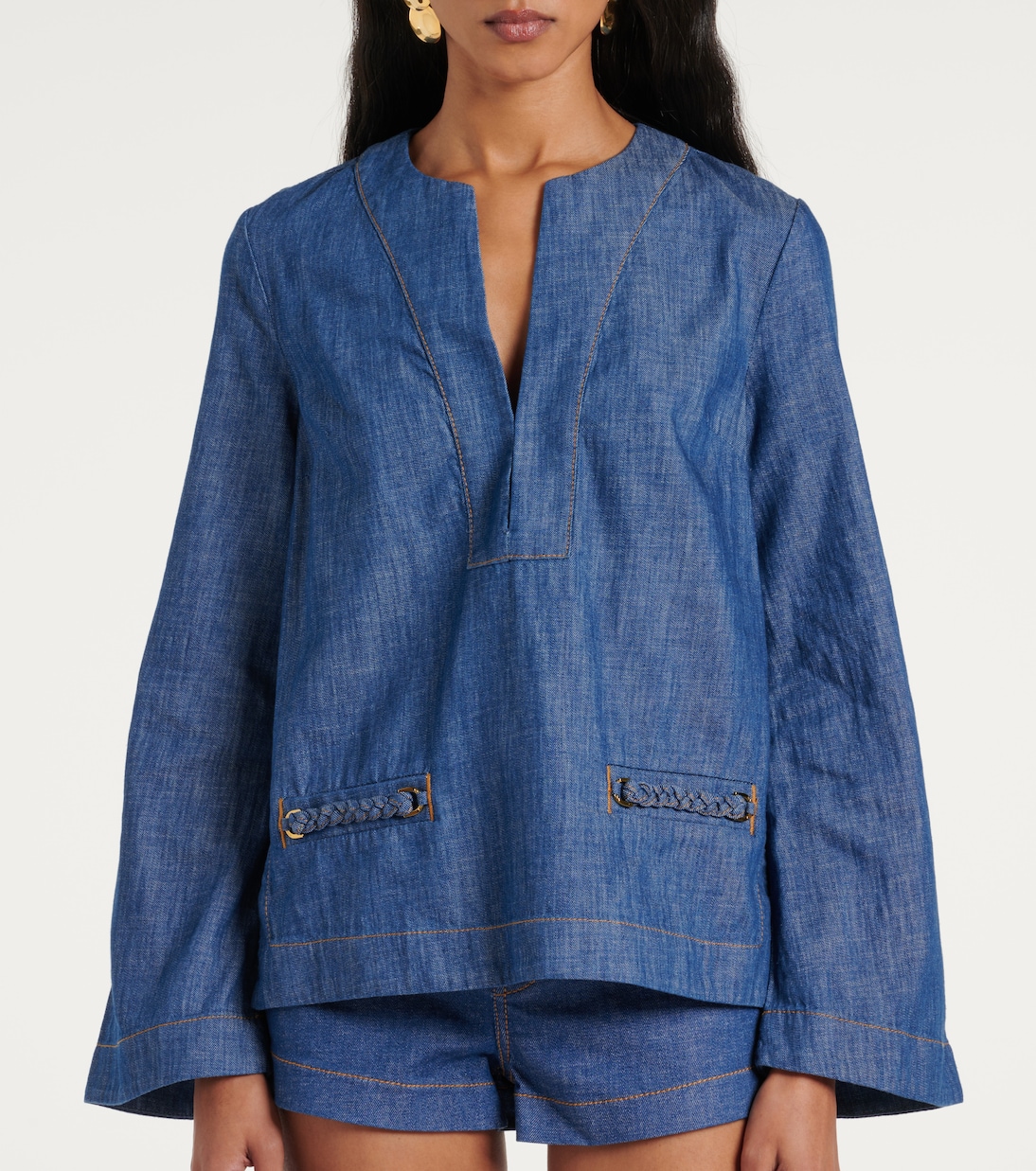 Top Wylie de denim | Zimmermann