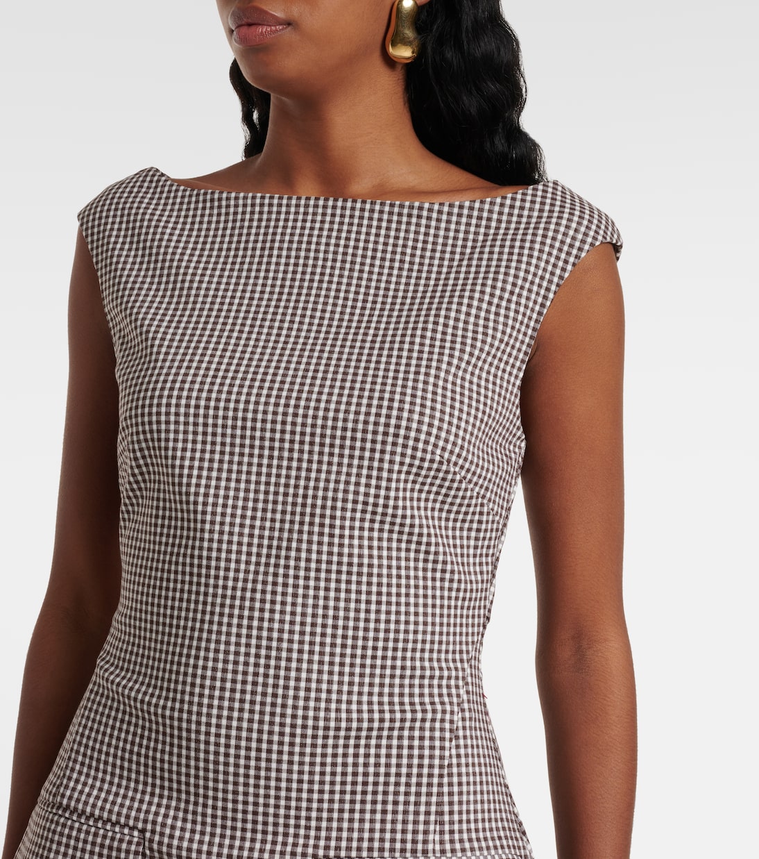 Walker checked minidress | Staud