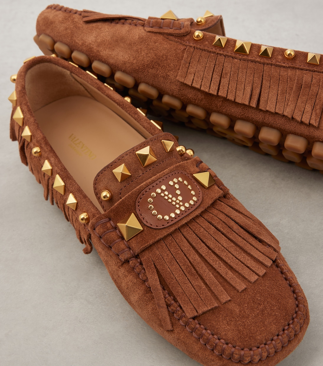Scarpe da guida in suede VLogo Valentino Garavani per uno stile giovane e dinamico