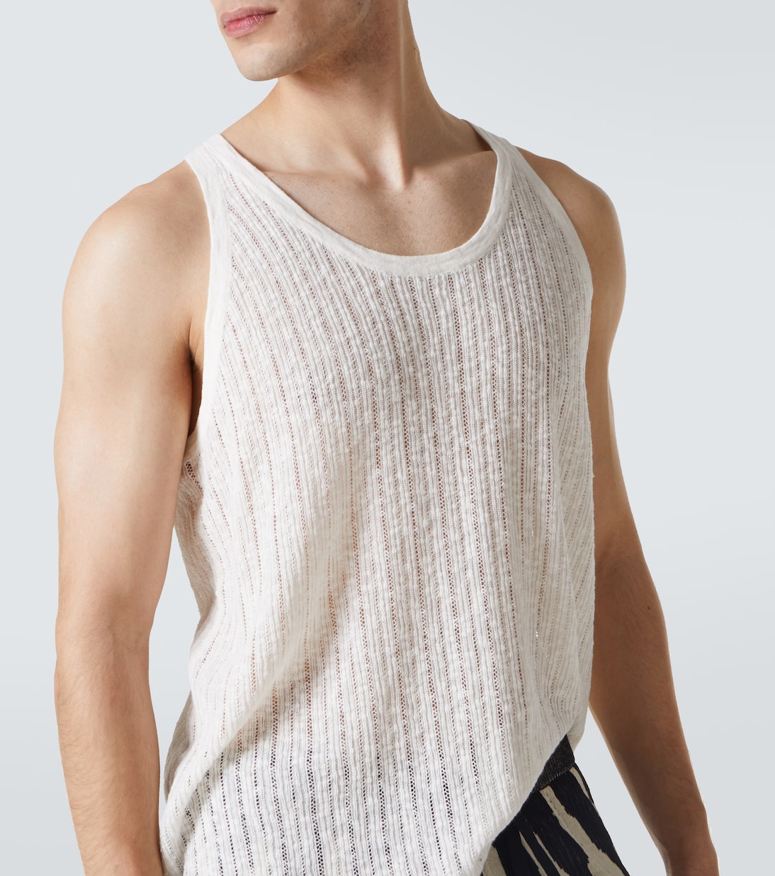 Tank top in cotone e lino | Commas