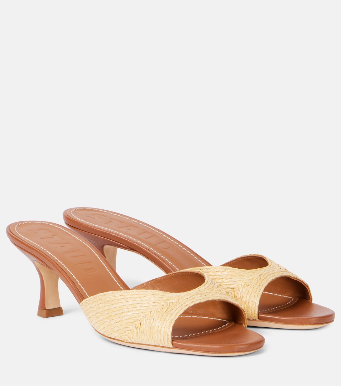 Brigitte 55 leather-lined mules | Staud