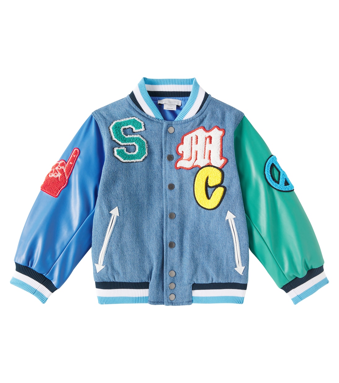 Embroidered denim bomber jacket | Stella McCartney Kids