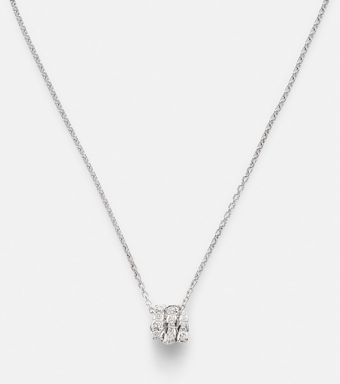 Collana Serpenti Viper in oro bianco 18kt con diamanti | Bvlgari