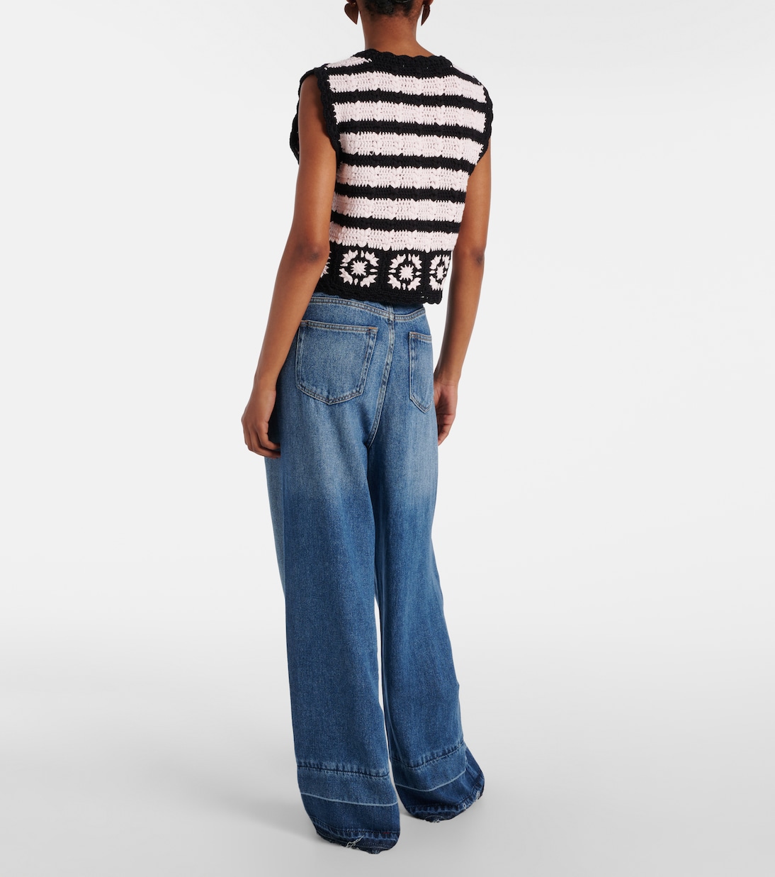 Jeans anchos plisados | Ganni