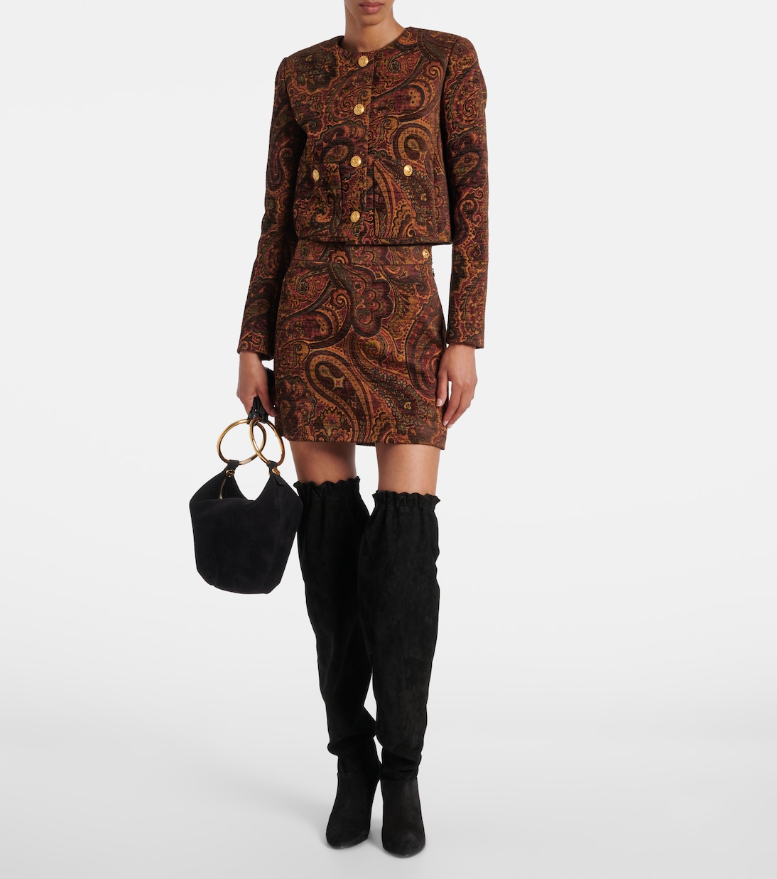 Overknee-Stiefel aus Veloursleder | Chloé