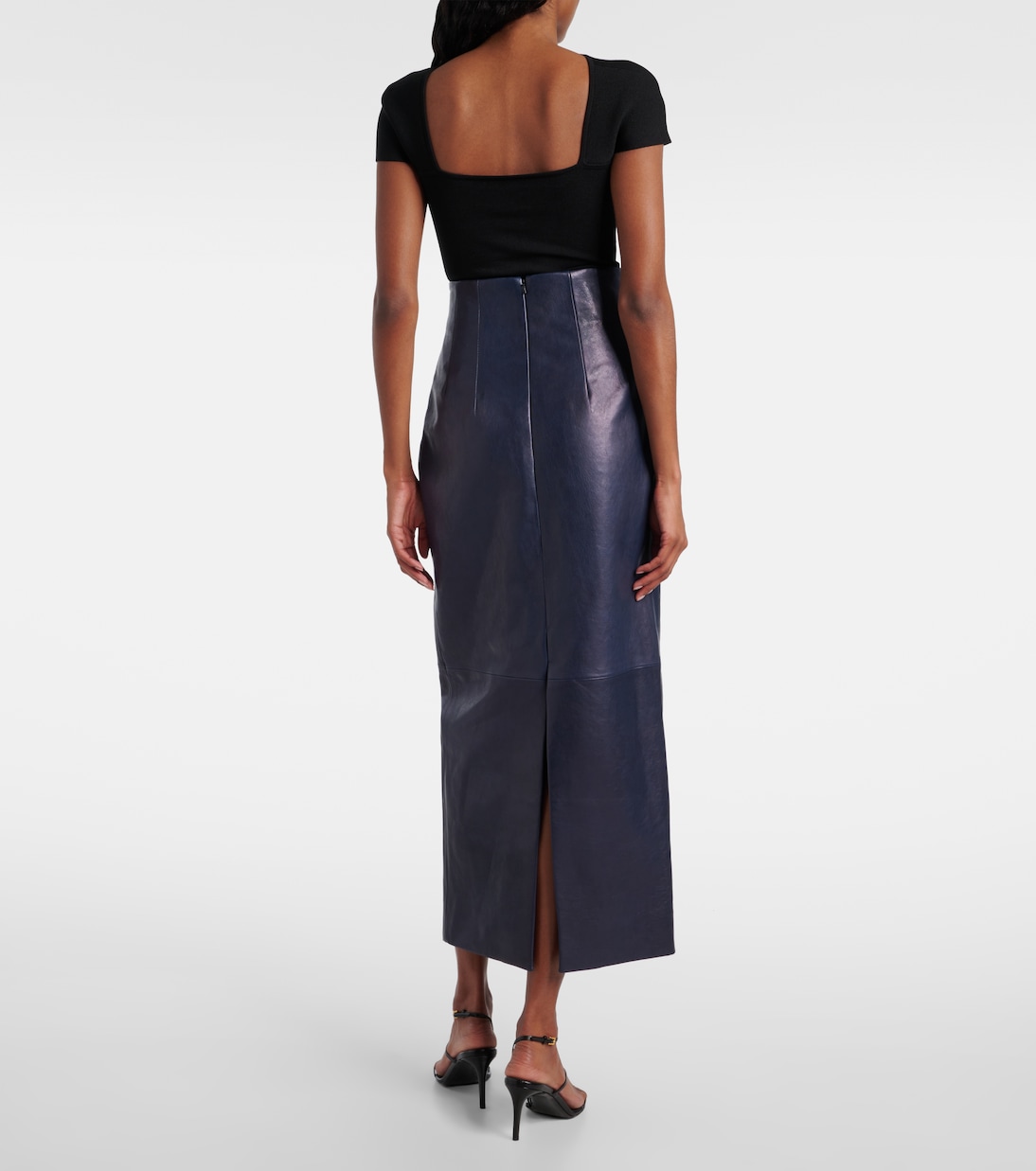 Loxley leather pencil skirt | Khaite