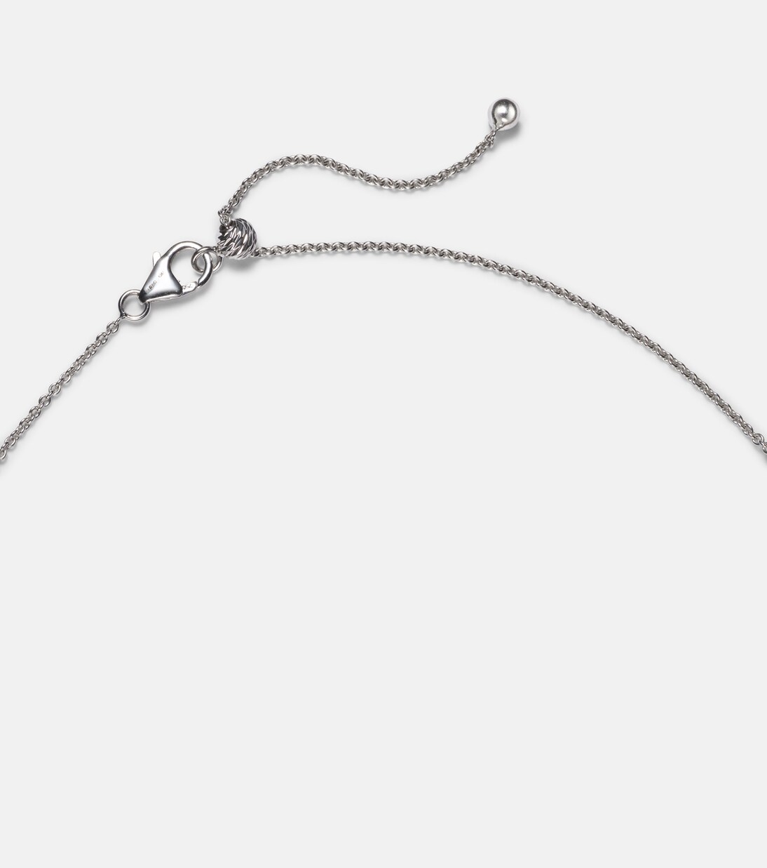 Collier en or blanc 18 ct, diamants et émeraudes | Kamyen