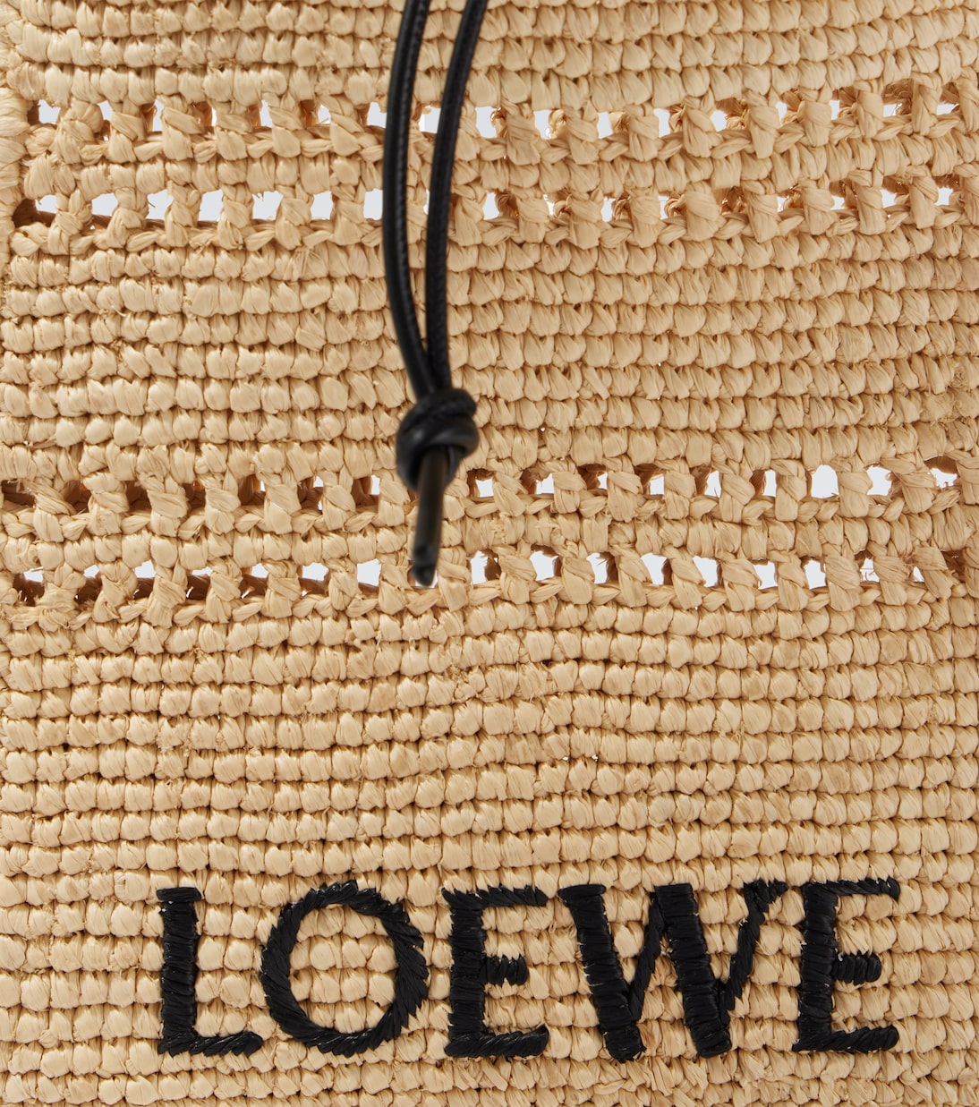 Paula's Ibiza - Borsa a tracolla in rafia con logo | Loewe