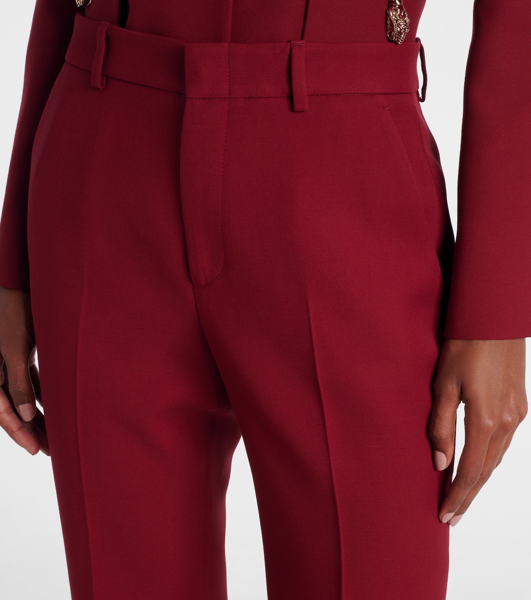 Gerade Hose aus Seide und Wolle | Gucci
