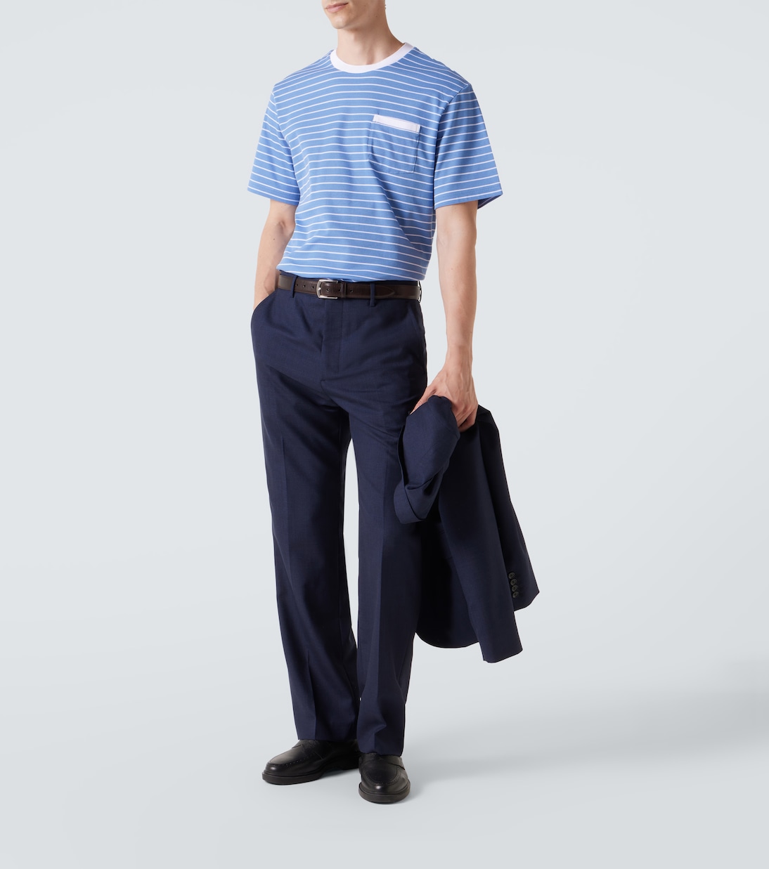 T-shirt Milano rayé en coton  | Thom Browne