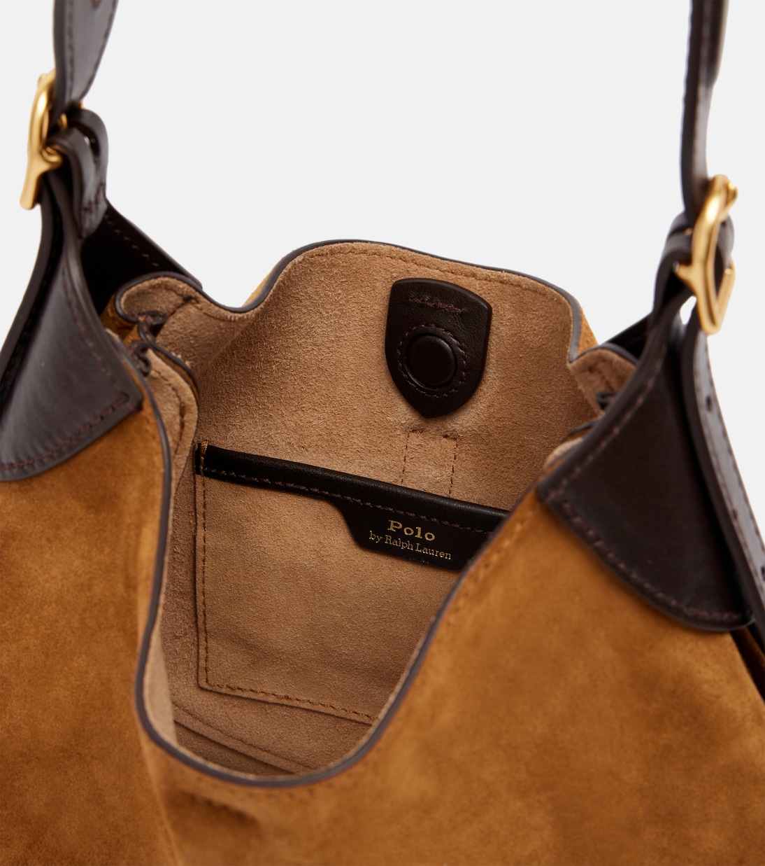 Borsa a spalla in suede con pelle | Polo Ralph Lauren