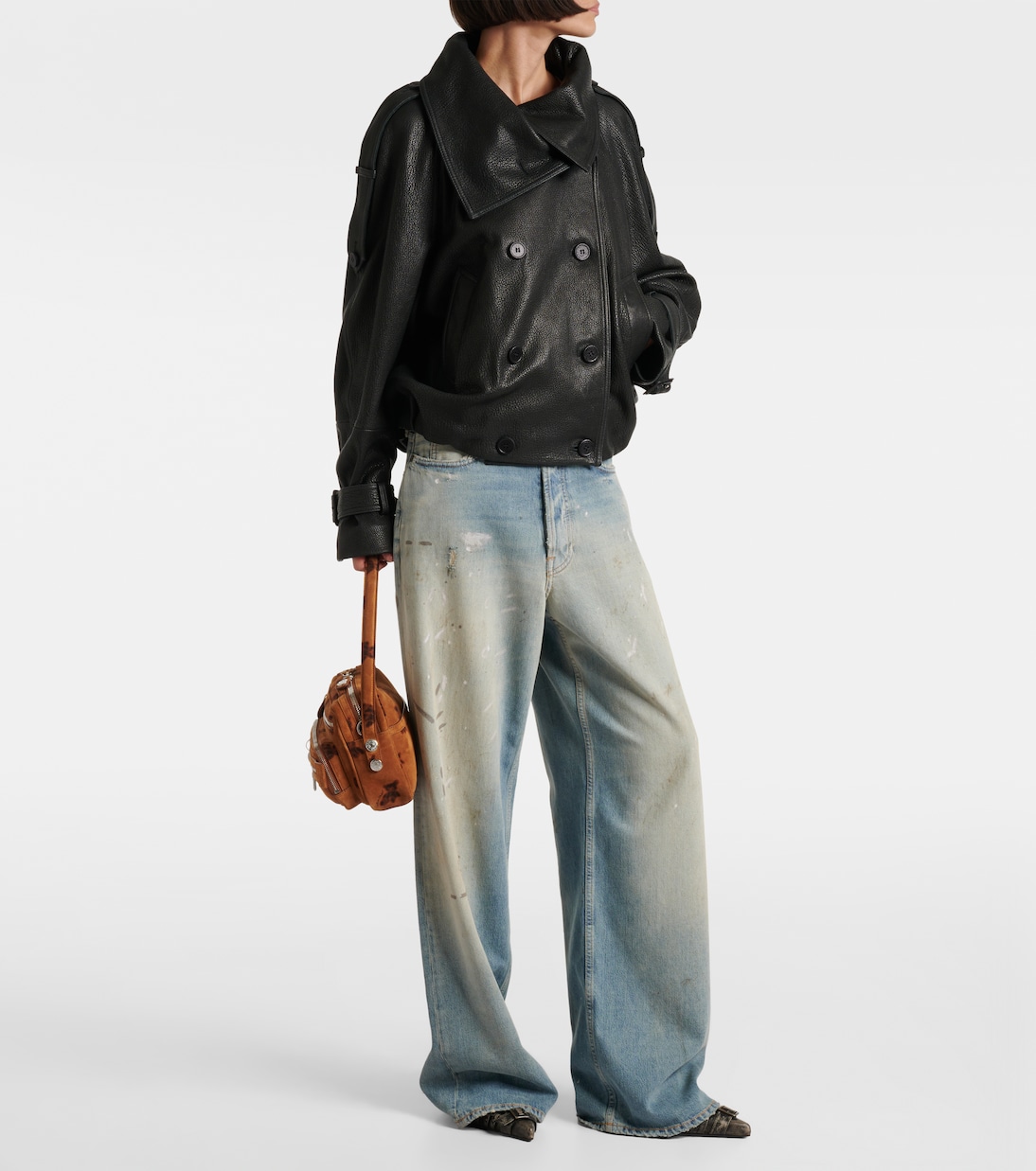 Camero Small suede shoulder bag | Acne Studios