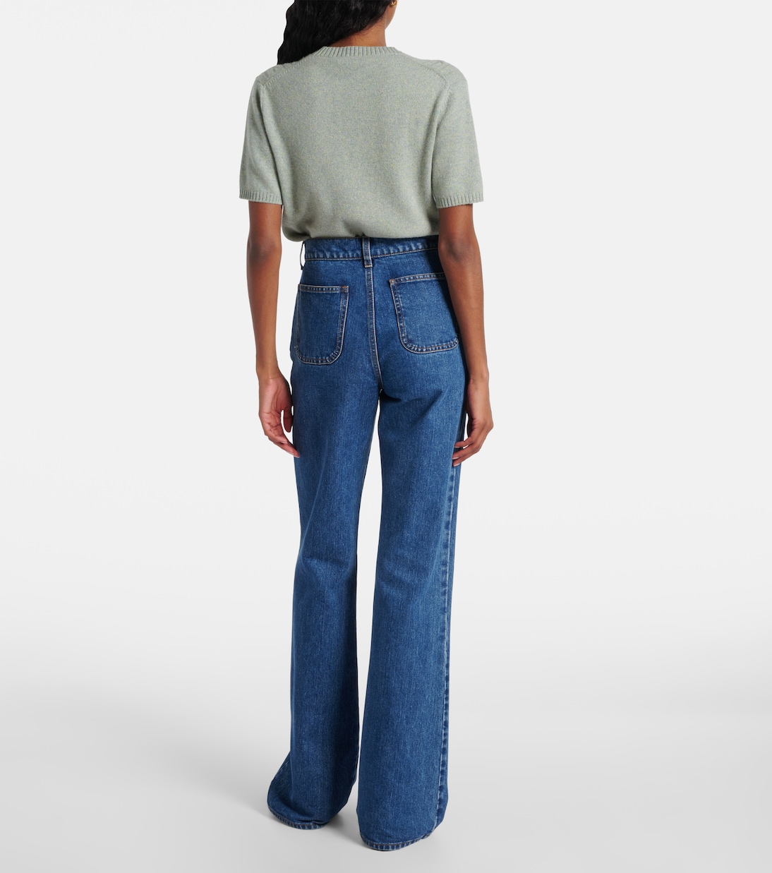 Jeans de algodón y seda de tiro medio | Loro Piana