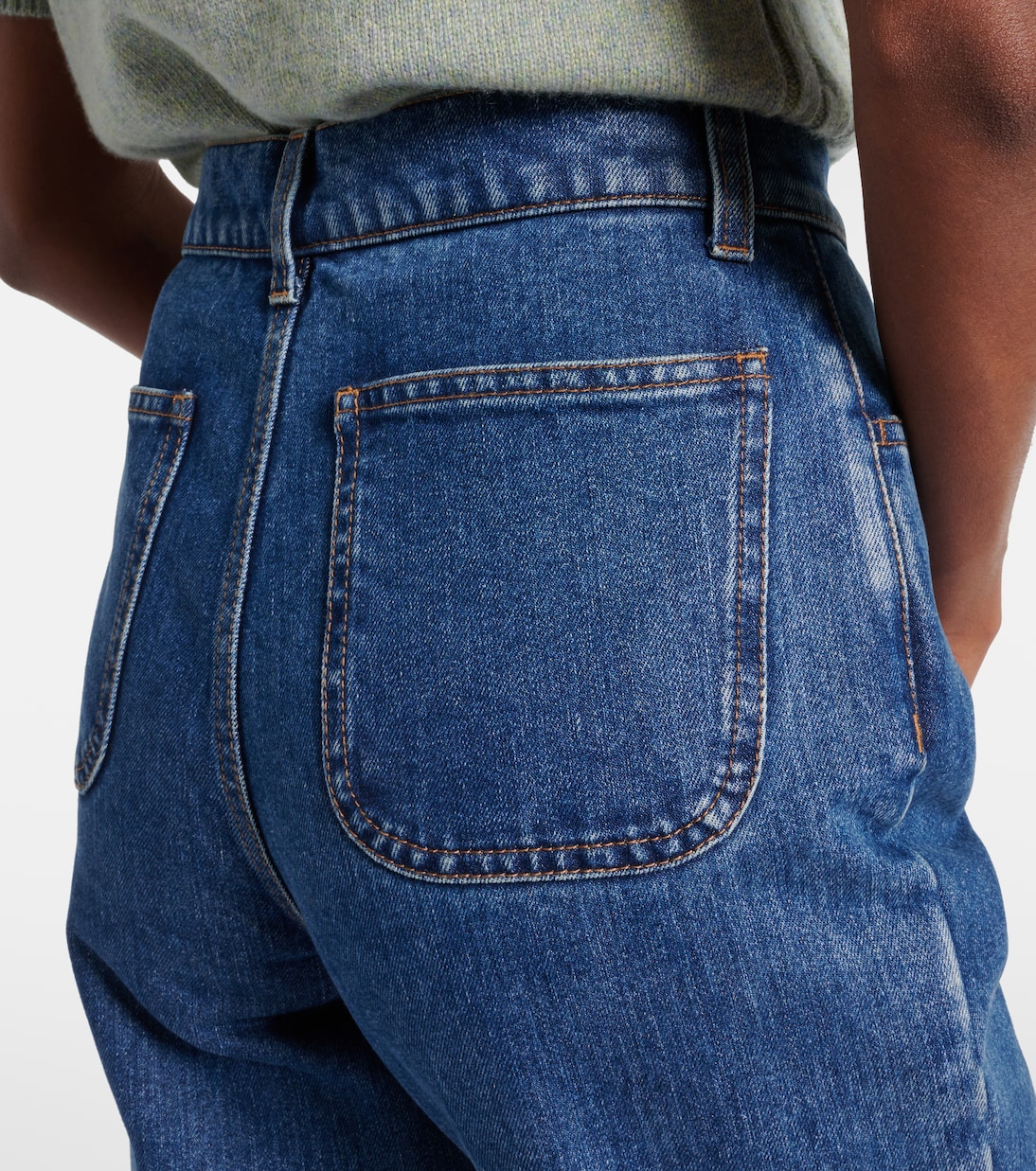 Jeans de algodón y seda de tiro medio | Loro Piana