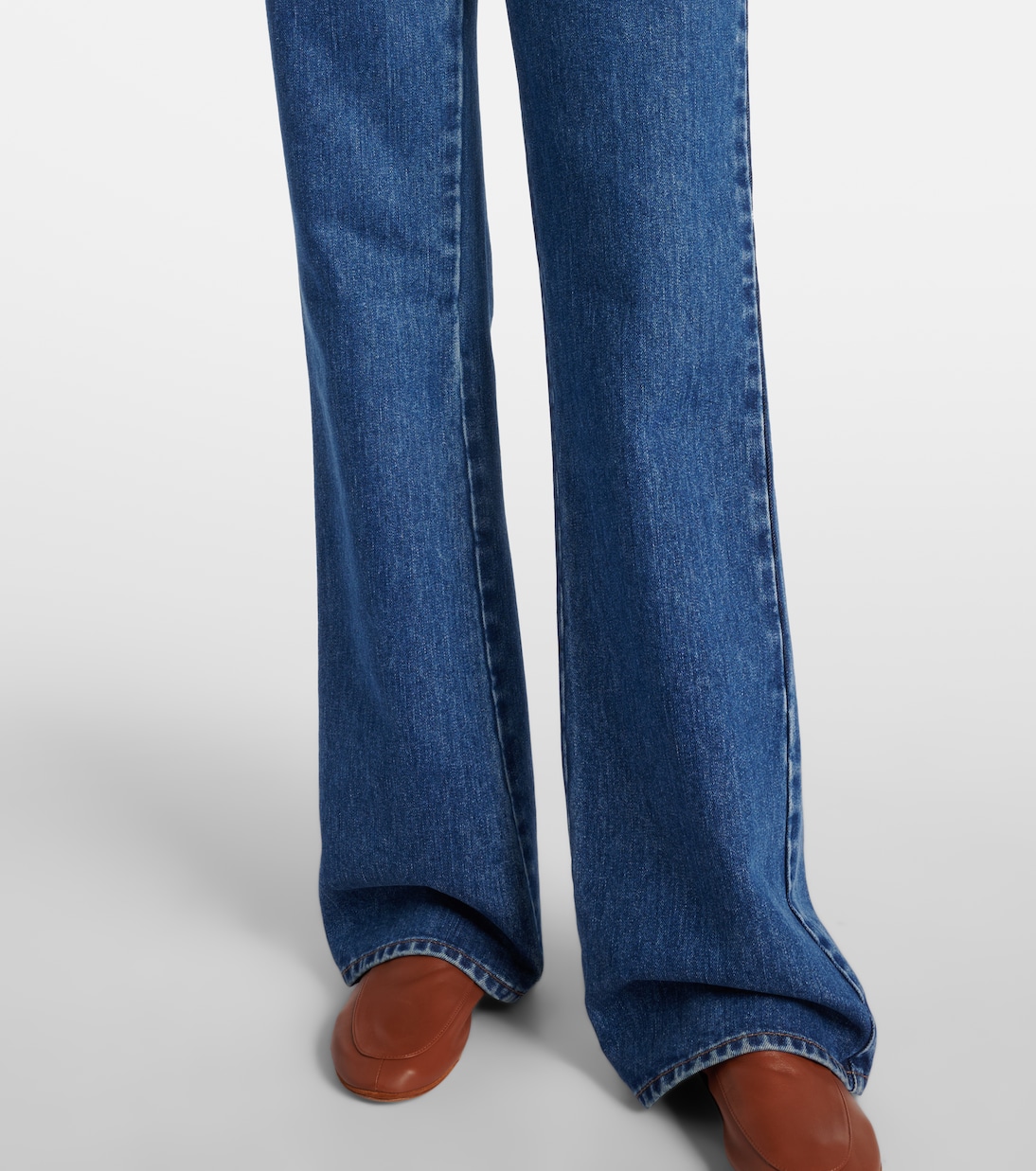Jeans de algodón y seda de tiro medio | Loro Piana