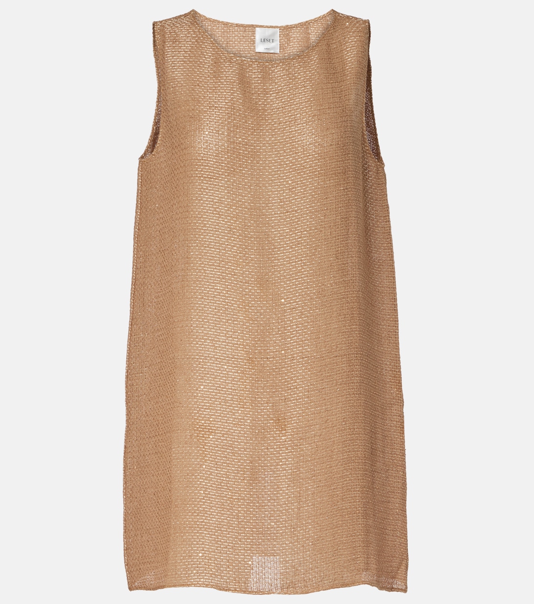 Stella sequined linen-blend minidress | Leset