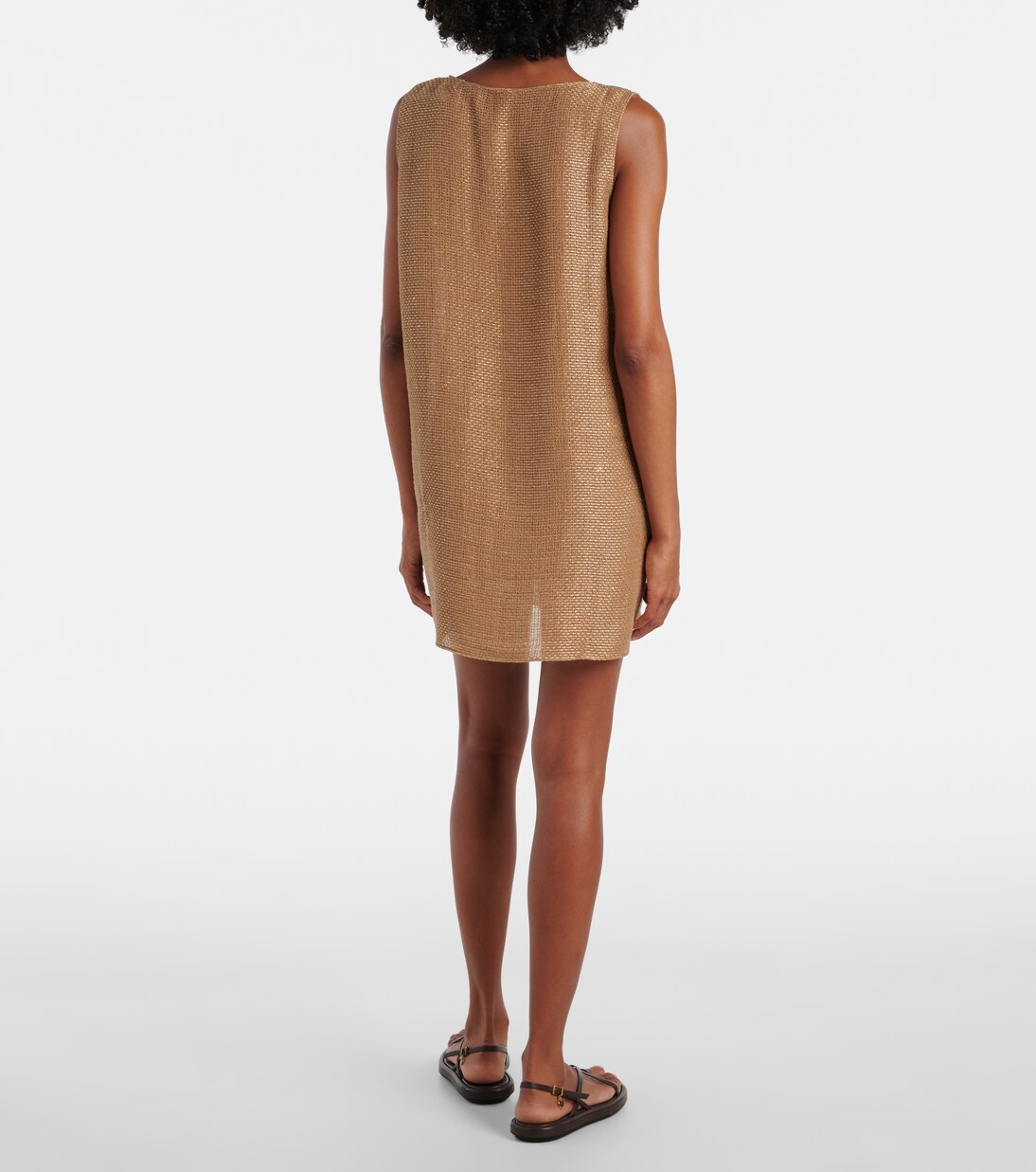 Stella sequined linen-blend minidress | Leset