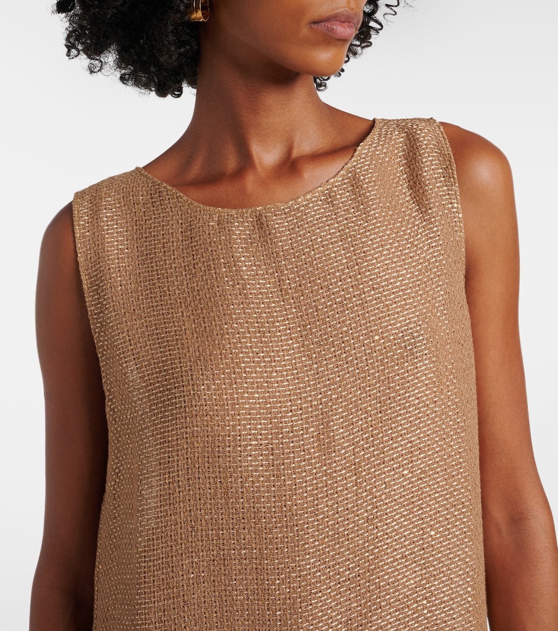Stella sequined linen-blend minidress | Leset